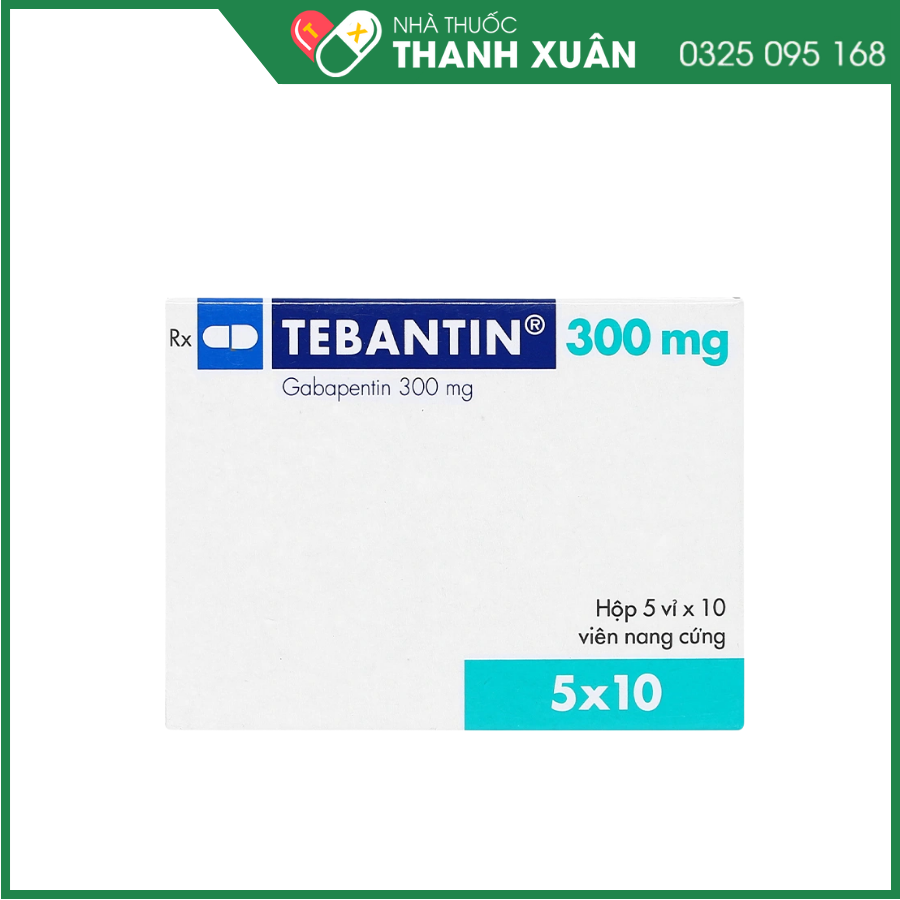Tebantin 300mg trị động kinh, đau dây thần kinh ngoại biên